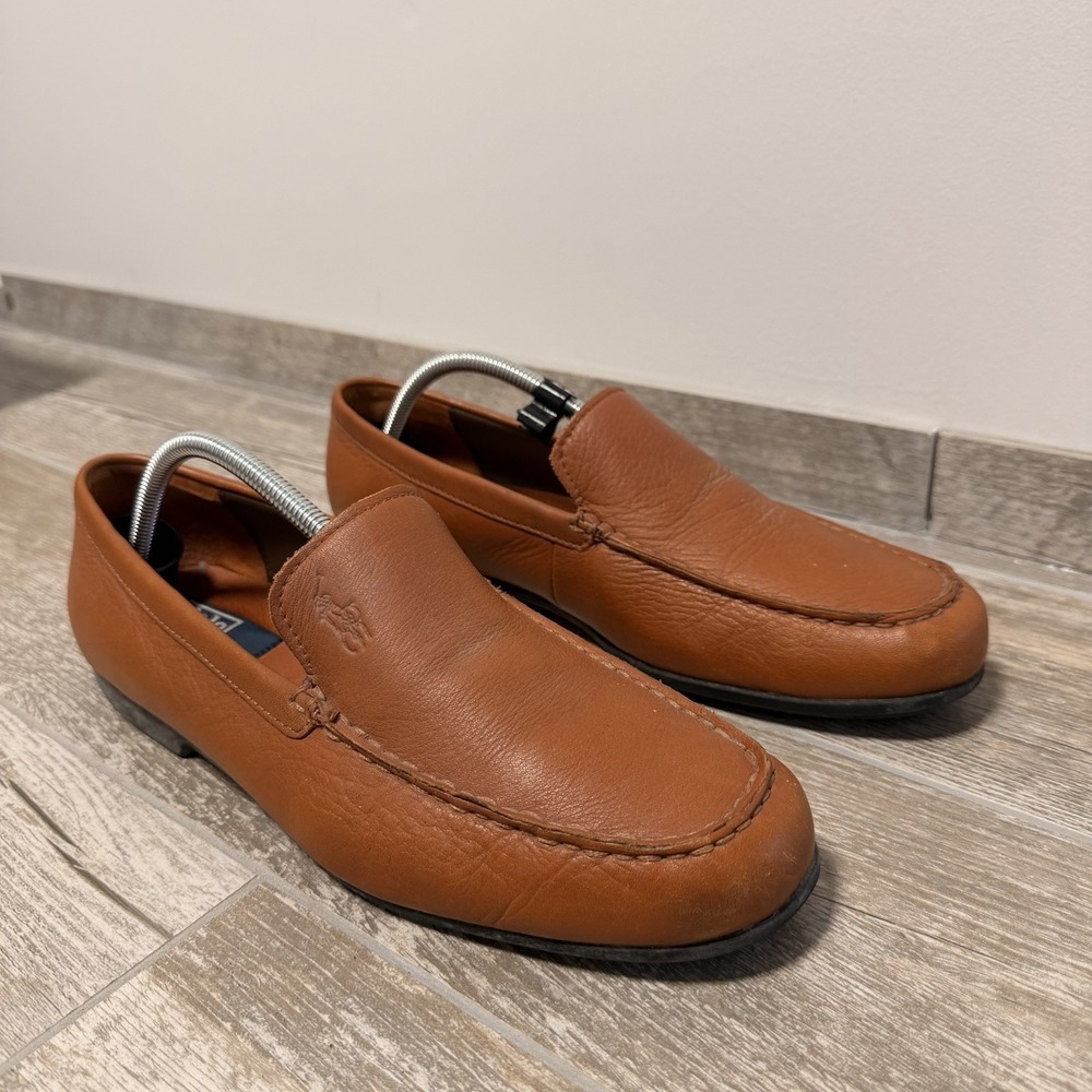 Men's Vintage‎ Polo Ralph Lauren Slip On Loafers In Brown Size 9.5